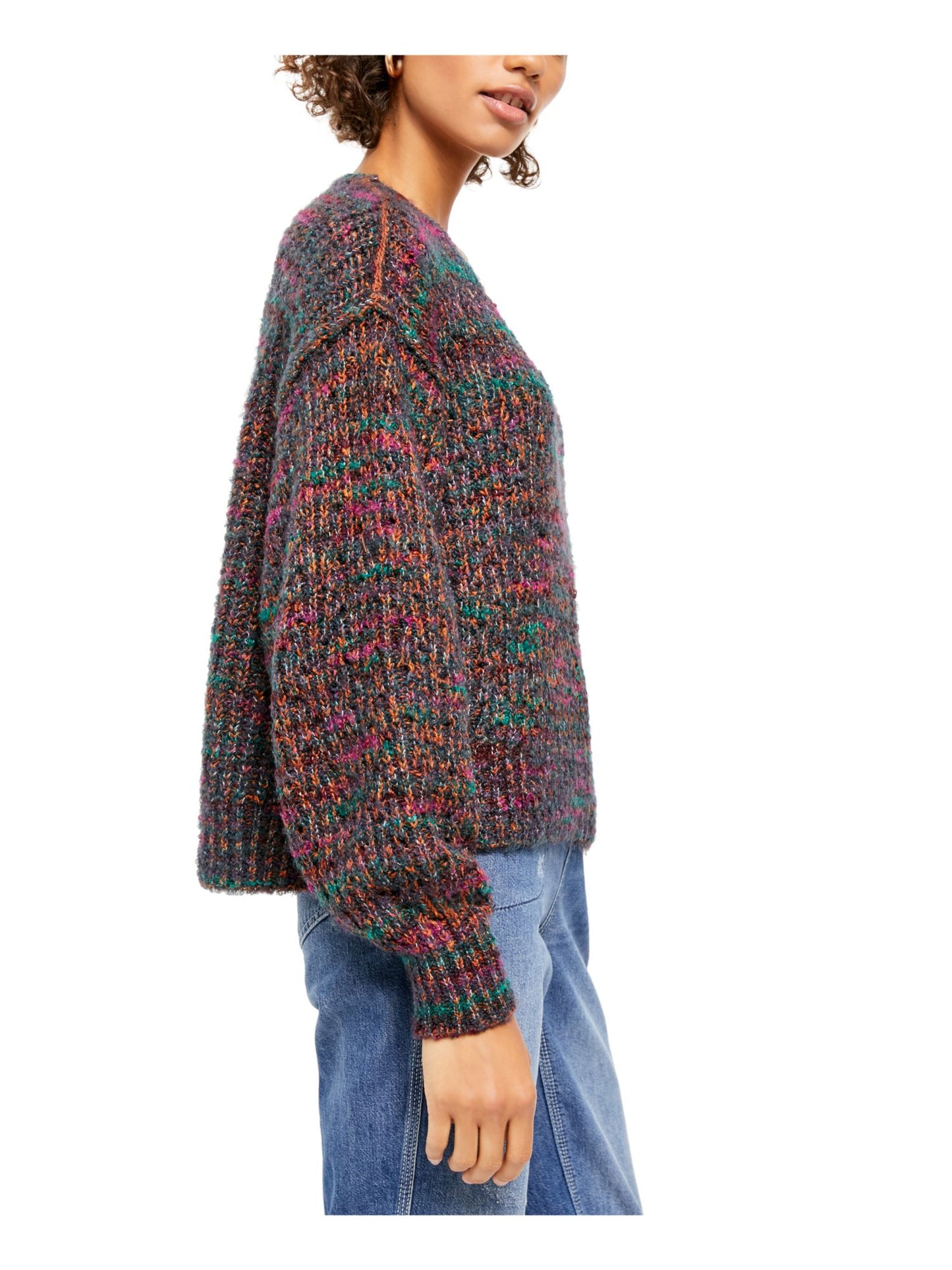 Free People Women's Highland Space Knit Jumper Green Size X-Small