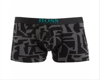 Hugo Boss Men's Printed Trunks Black Size Medium
