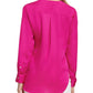 DKNY Women's Twist-Front Pullover Blouse Pink Size Medium