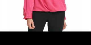 DKNY Women's Twist-Front Pullover Blouse Pink Size Medium