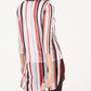 Alfani Women's Striped 3/4 Sleeve Jewel Neck Tunic Top Red Size Small