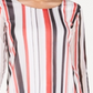 Alfani Women's Striped 3/4 Sleeve Jewel Neck Tunic Top Red Size Small
