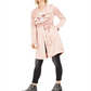 Bar III Women's Drape Front Duster Jacket Pink Size X-Large