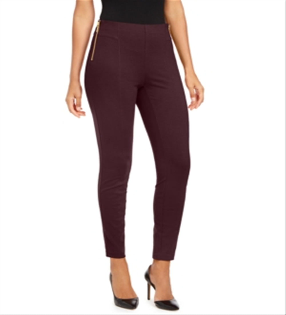 INC International Concepts Women's  Solid Pants  Burgundy Size 18