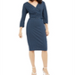 Weekend Max Mara Estri Printed Wrap Dress Blue Size M