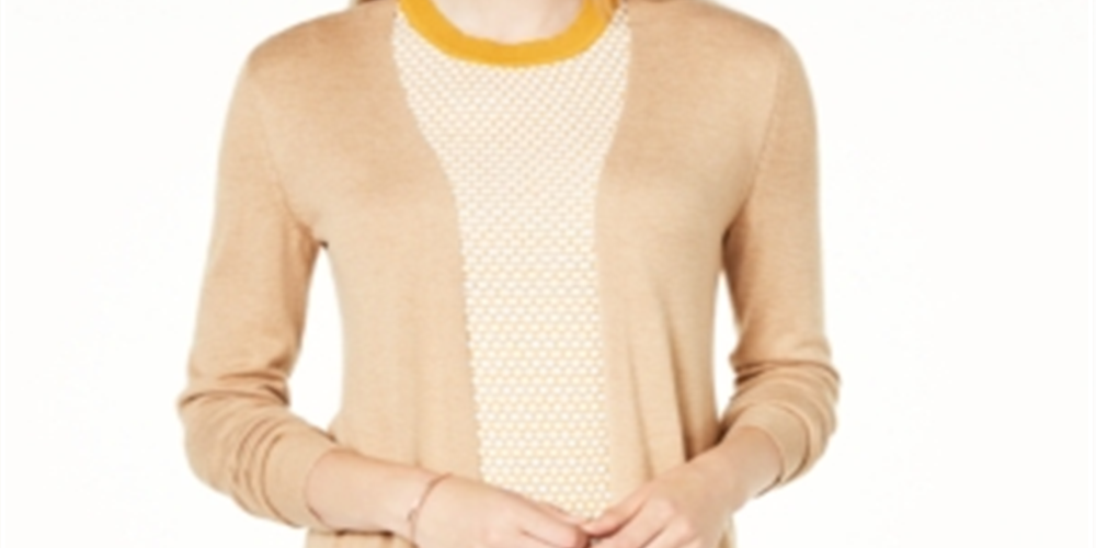 Maison Jules Women's Long Open Front Jersey Cardigan Sweater Brown Size XX-Large