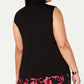 Alfani Women's Plus Sleeveless Mock Neck Top Black Size 2X