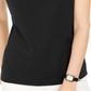 Karen Scott Women's Tipped Keyhole Tank  Black Size Small