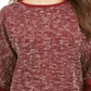 Charter Club Women's  3/4-Sleeve Bow-Trim Top  Red Size 2XL