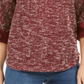 Charter Club Women's  3/4-Sleeve Bow-Trim Top  Red Size 2XL