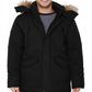Halifax Men's Big & Tall Hooded Parka with Faux Fur Trim Jacket Black Size 3X