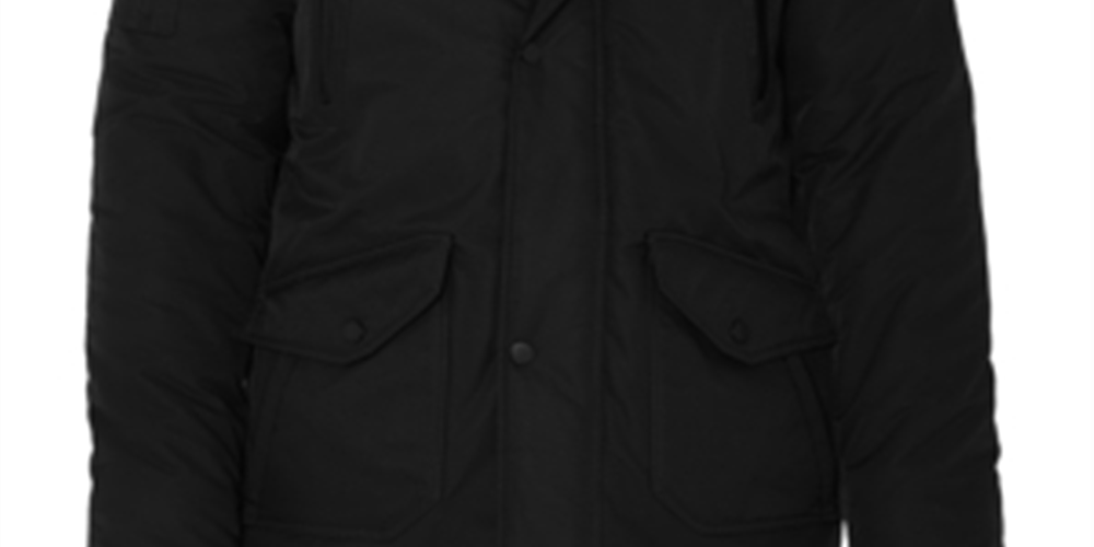Halifax Men's Big & Tall Hooded Parka with Faux Fur Trim Jacket Black Size 3X
