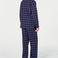 Club Room Men's Plaid Flannel Pajamas Blue Size XX-Large