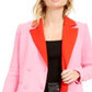 Bar III Women's Double-Breasted Duster Jacket  Pink Size Large