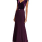 Ralph Lauren Women's Velvet Short Sleeve V Neck Full Length Fit Flare Formal Dress Purple Size 18