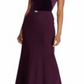 Ralph Lauren Women's Velvet Short Sleeve V Neck Full Length Fit Flare Formal Dress Purple Size 18