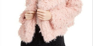Self Esteem Juniors Cropped Shaggy Jacket Blush Size XS