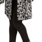 Alfani Women's Jacquard Open Front Jacket Black Size 0X
