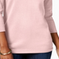 Karen Scott Women's Cotton Button Trim Sweater Tea Rose Pink Size Petite L