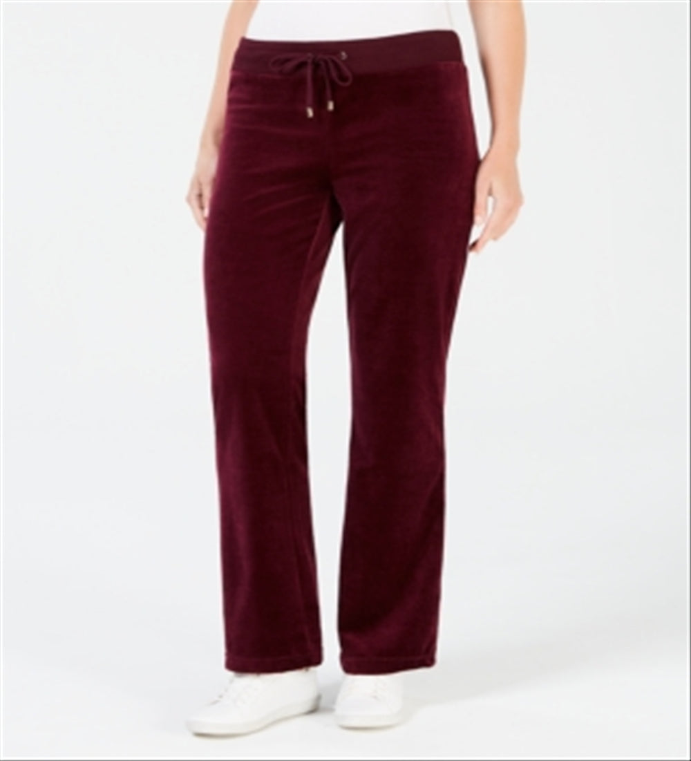 Charter Club Women's Velour Pull on Pants Purple Size XX-Large