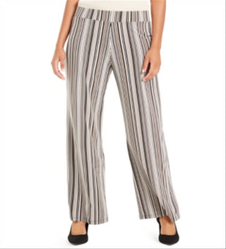 Alfani Women's Striped Palazzo Pants Brown Size Petite S