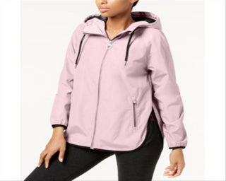 Calvin Klein Women's Performance Hooded Cross Back Jacket Pink Size Small