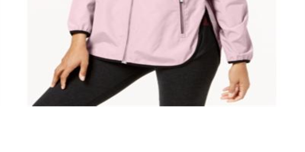 Calvin Klein Women's Performance Hooded Cross Back Jacket Pink Size Small