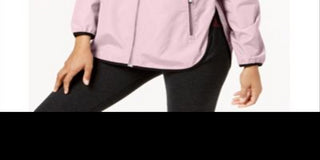 Calvin Klein Women's Performance Hooded Cross Back Jacket Pink Size Small