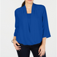 Charter Club Women's Northern Top Blue Size Petite Medium