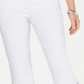 JM Collection Women's Petite Cropped Button-Trim Flare Pants  Bright White Size Petite S