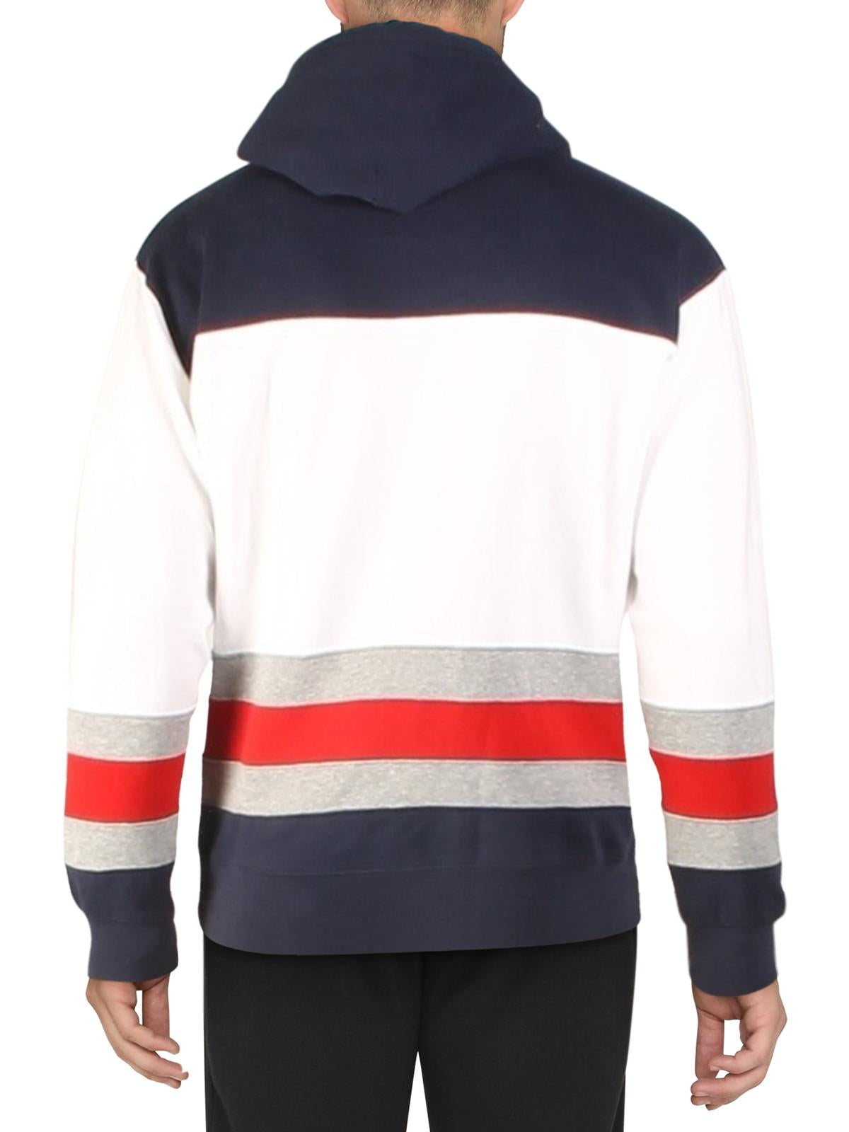 Polo Ralph Lauren Men's Color-Blocked Fleece Hoodie in White Size Small