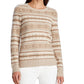 Ralph Lauren Women's Fair Isle Crewneck Sweater Brown Size Medium