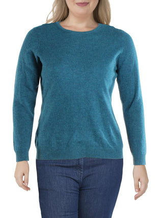 Charter Club Women's Crewneck Cashmere Sweater Blue Size 0X