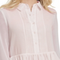 DKNY Women's  Button up Long Sleeve Collared Pink Top L