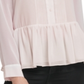 DKNY Women's  Button up Long Sleeve Collared Pink Top L
