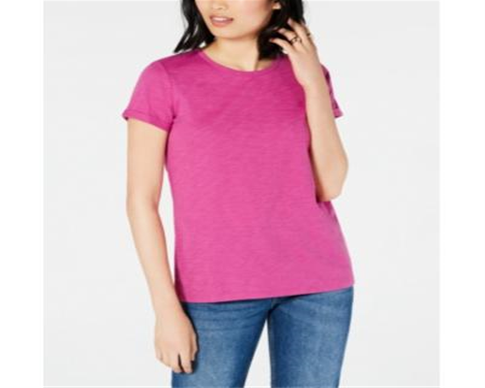Maison Jules Women's  High-Low T-Shirt   Aster Purple Size Medium