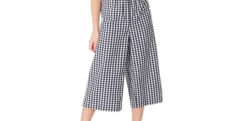 Charter Club Big Girl's Mommy & Me Gingham Jumpsuit Blue Size X-Large
