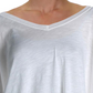 Free People Women's  3/4 Sleeve V Neck Trapeze Top Ivory Size XS