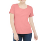 Karen Scott Women's Short Sleeve Scoop Neck Top  Pink Size Large