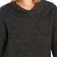 Style & CO Women's Cowl-Neck Sweater  Black Heather  Size Small