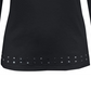 Karen Scott Women's Cotton Split Neck Grommet Top -Black Size S