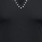 Karen Scott Women's Cotton Split Neck Grommet Top -Black Size S