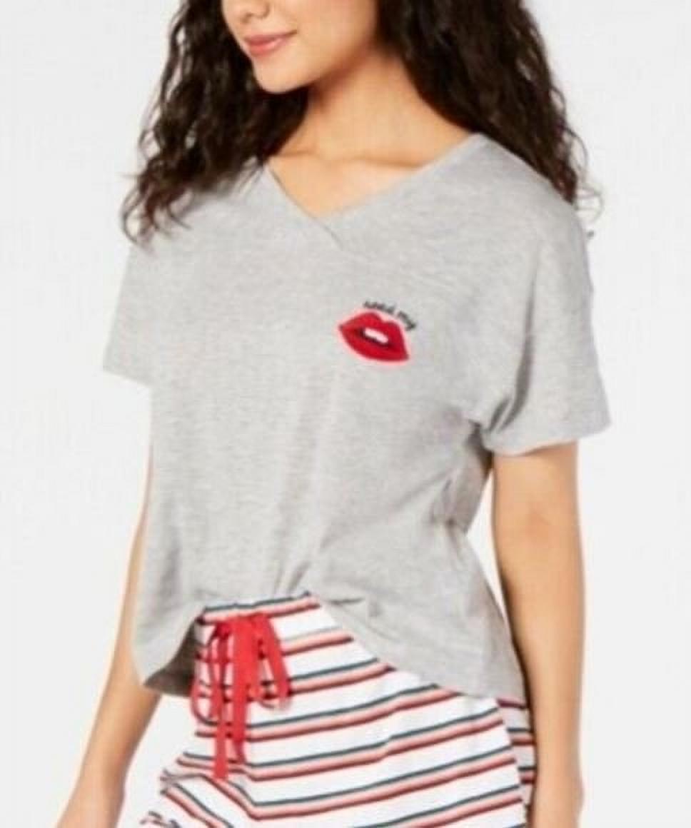 Jenni Women's Graphic Sleep T-Shirt Gray Size Medium