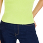 Bar III Women's Mock-Neck Sweater Tank Top   Neon Green  Size XL