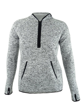 Ideology Women's Quarter-Zip Hoodie Sweater  White Size Medium