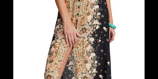 Free People Women's Sleeveless Printed Maxi Dress Black Size XS
