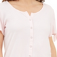 Karen Scott Women's Button-Front Top  Pink Size XL P