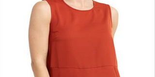 BCBGMaxazria Women's Peplum Asymmetric Blouse Copper Size M