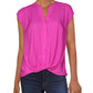 INC International Concepts Women's Twist Front Top Pink Size XS