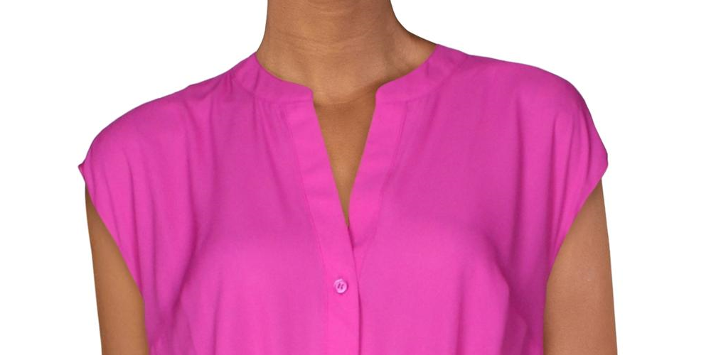 INC International Concepts Women's Twist Front Top Pink Size XS